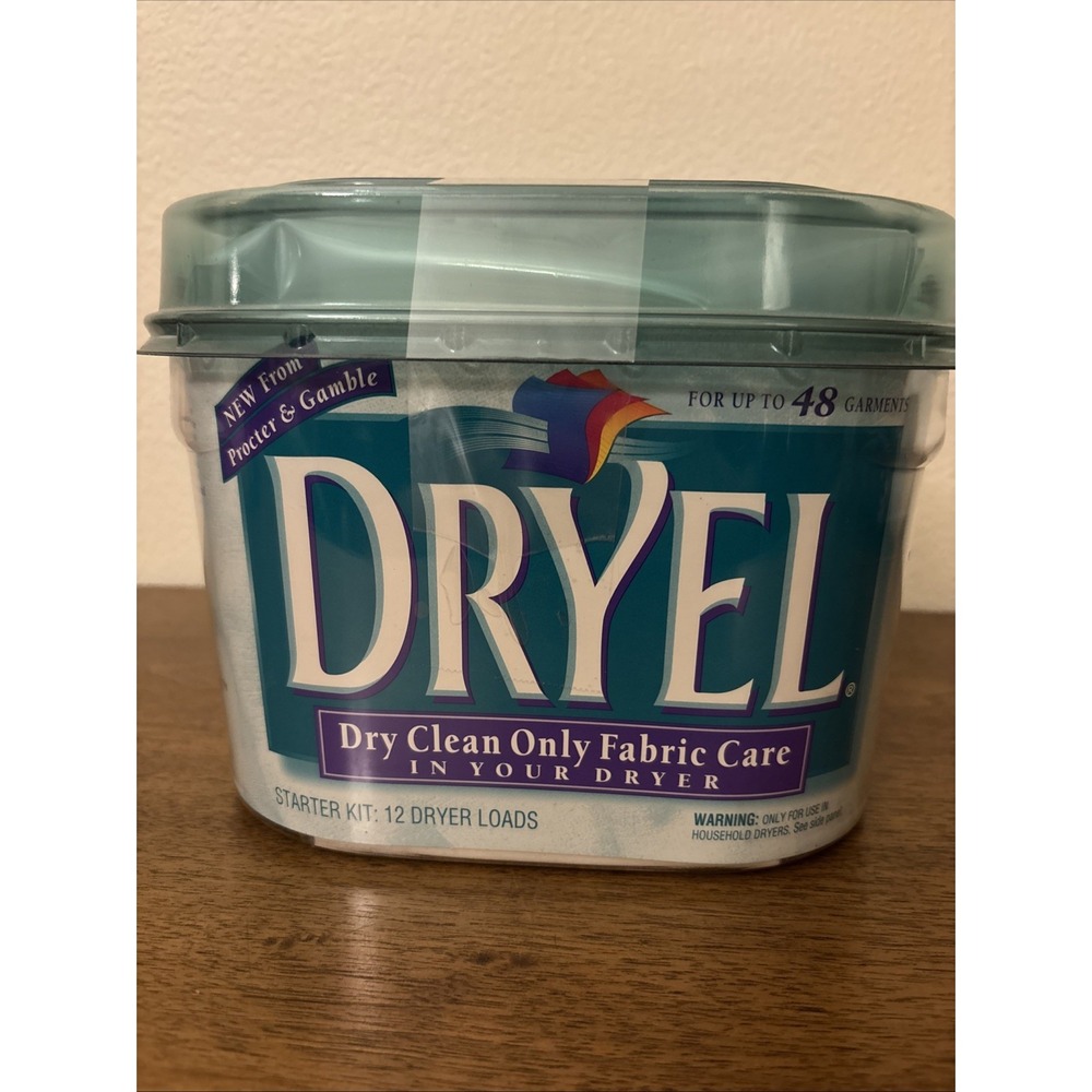 DRYEL 1997 Dry Clean Fabric Care Starter Kit 12 Loads / 48 Garments NEW COMPLETE